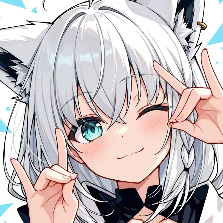 Revie holding a plush cat